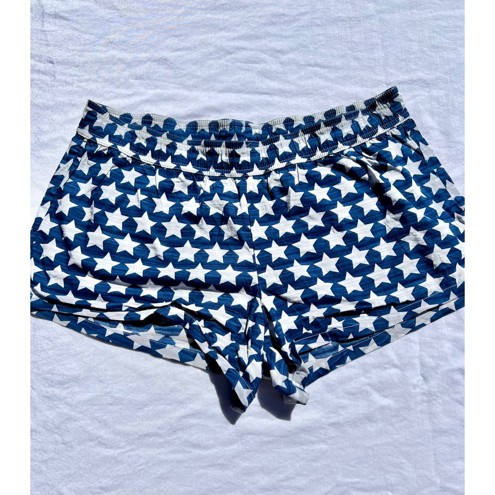 Victoria's‎ Secret Small Blue White Star Print Boxer Shorts Americana Lounge